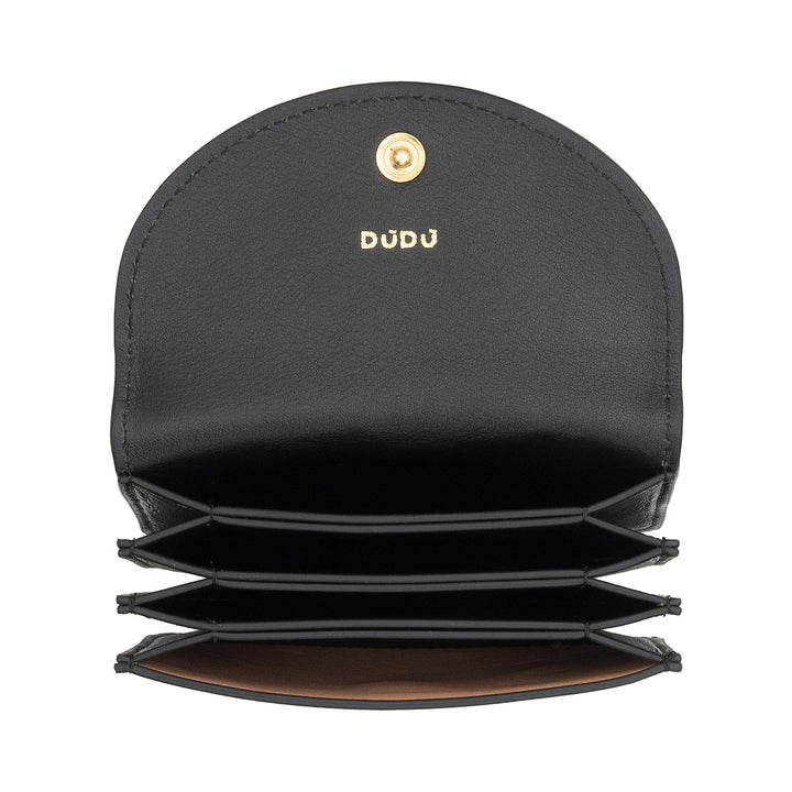 DUDU Compact Leather Accordion Credit Card Holder - Men&