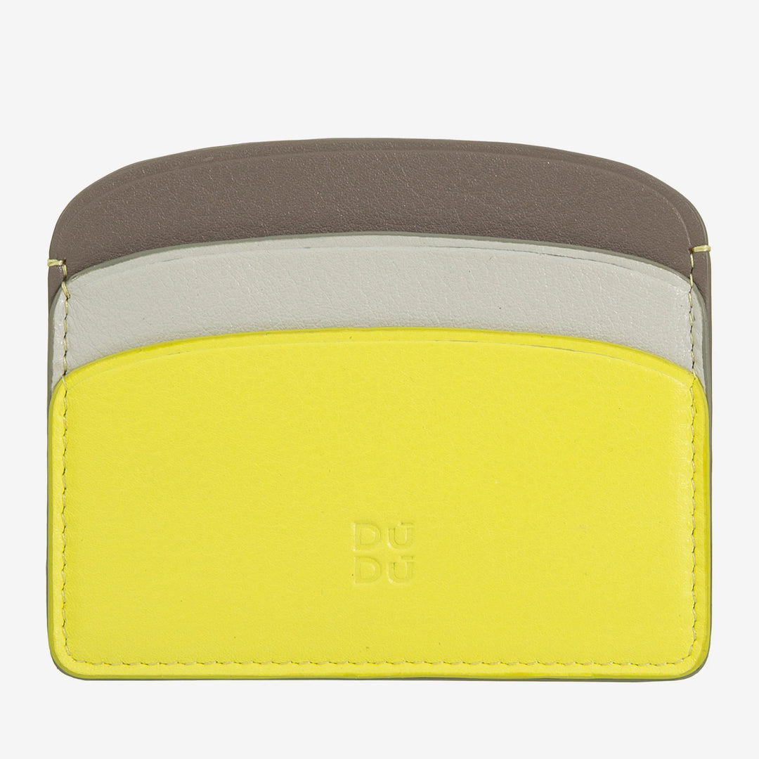DUDU Thin Credit Card Holder in Soft Leather, Card Holder, Document Holder, Pocket Plate, Slim Design, Colorful