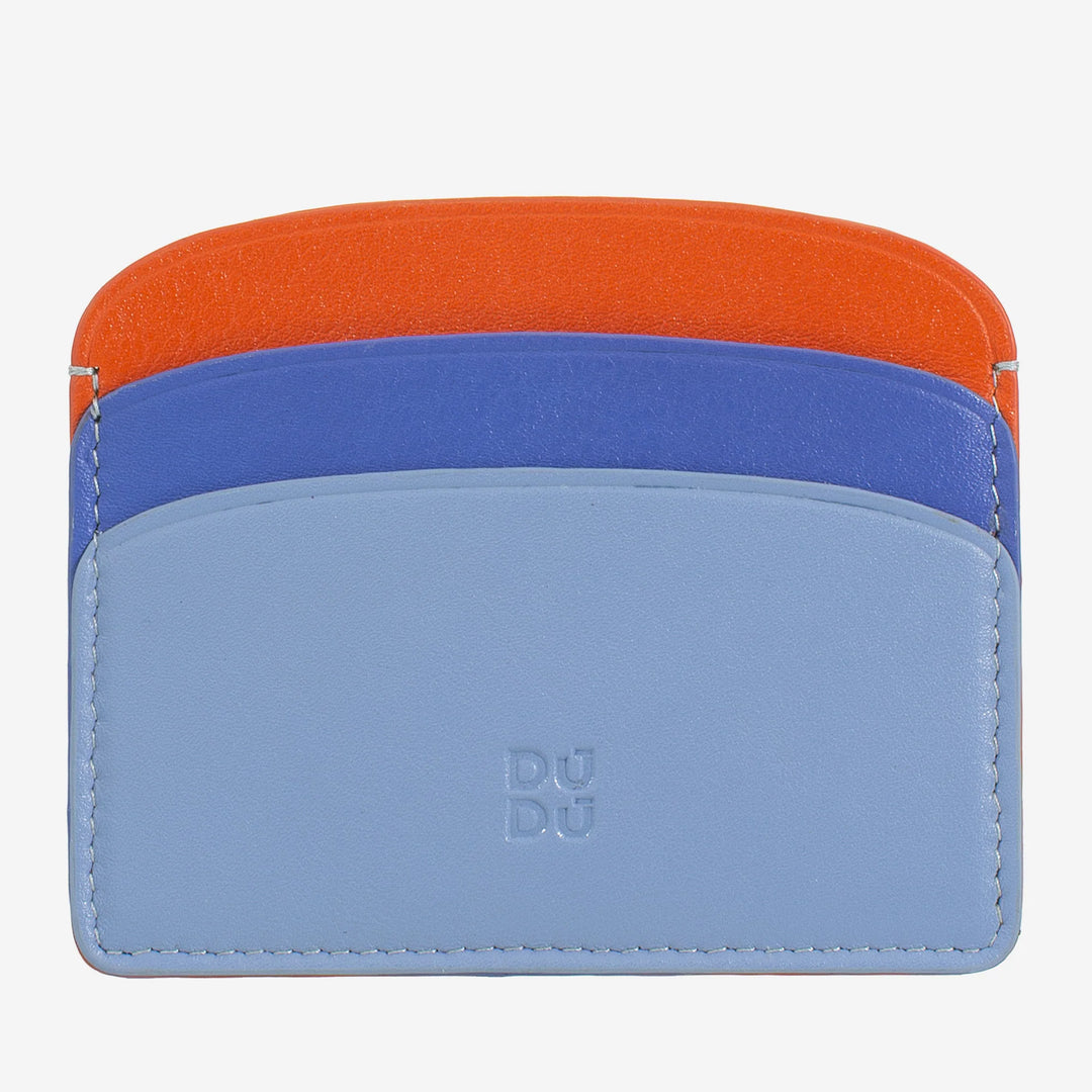 DUDU Thin Credit Card Holder in Soft Leather, Card Holder, Document Holder, Pocket Plate, Slim Design, Colorful