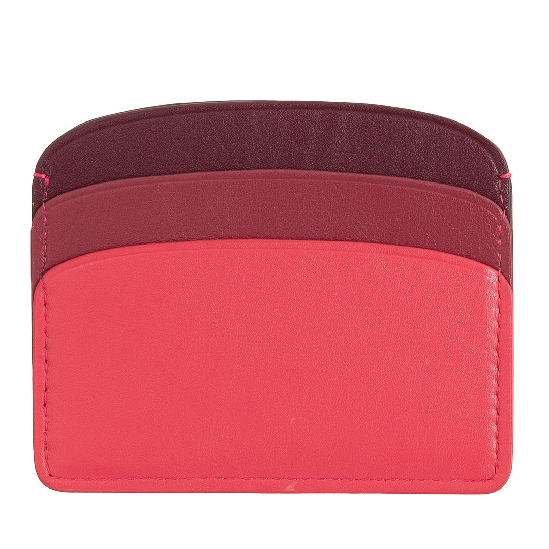 DUDU Thin Credit Card Holder in Soft Leather, Card Holder, Document Holder, Pocket Plate, Slim Design, Colorful