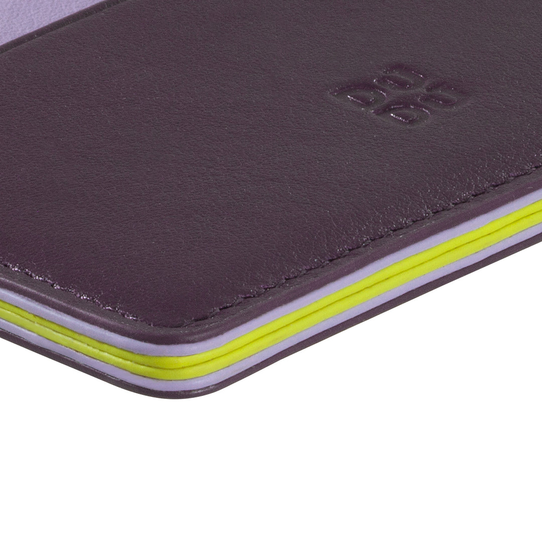 DUDU Dünner Kreditkartenhalter aus weichem Leder, Kartenhalter, Dokumentenhalter, Taschenplatte, schlankes Design, bunt