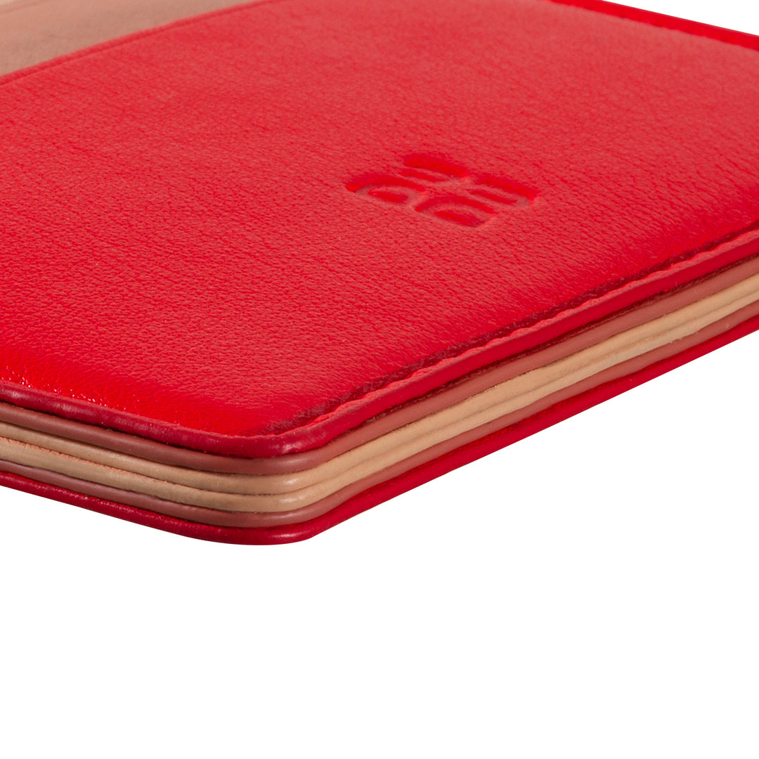 DUDU Dunne creditcardhouder van zacht leer, kaarthouder, documenthouder, zakplaat, slank ontwerp, kleurrijk