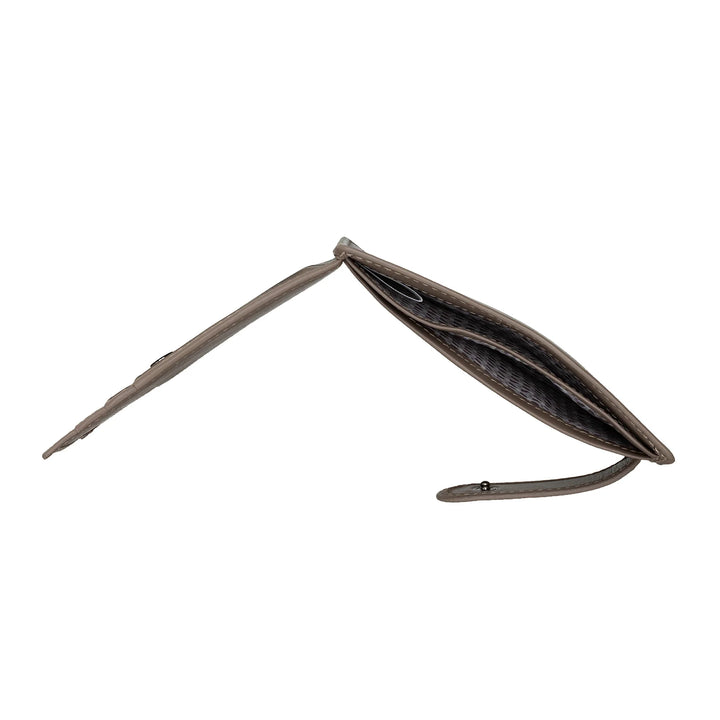Ultratenký pánský držák kreditních karet Nuvola Pelle Slim z kůže Nappa se zapínáním na knoflík