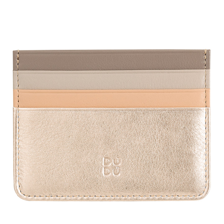Színes Nappa bőr hitelkártyatartó 6 zsebes DUDU-val