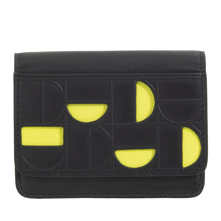 DUDU harmonika læder kortholder - Kompakt kortholder til mænd og kvinder med flere rum og knaplukning