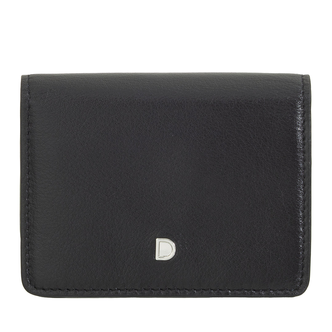 DUDU harmonika læder kortholder - Kompakt kortholder til mænd og kvinder med flere rum og knaplukning