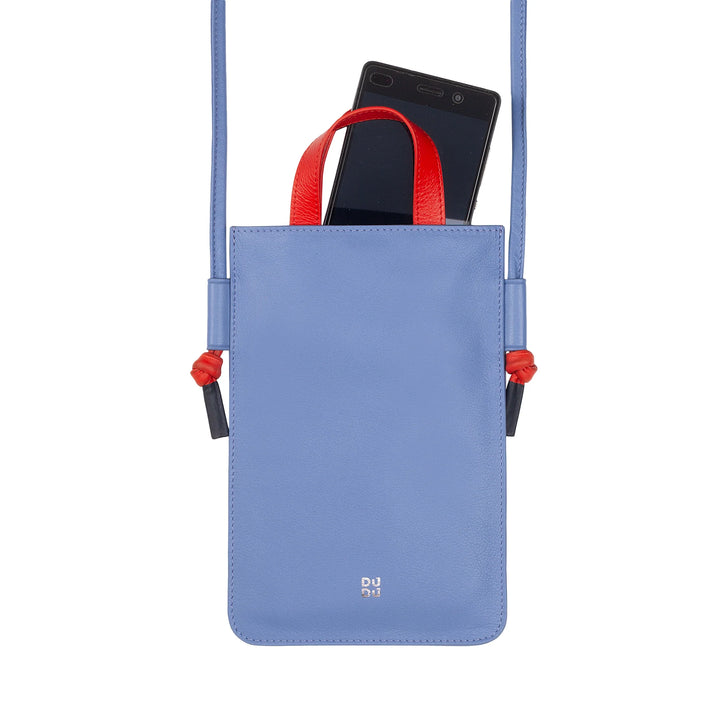 DUDU Borsa a Tracolla per Cellulare in Vera Pelle, Porta Smartphone da Collo da Spalla Elegante, Borsettina per Telefono Colorata