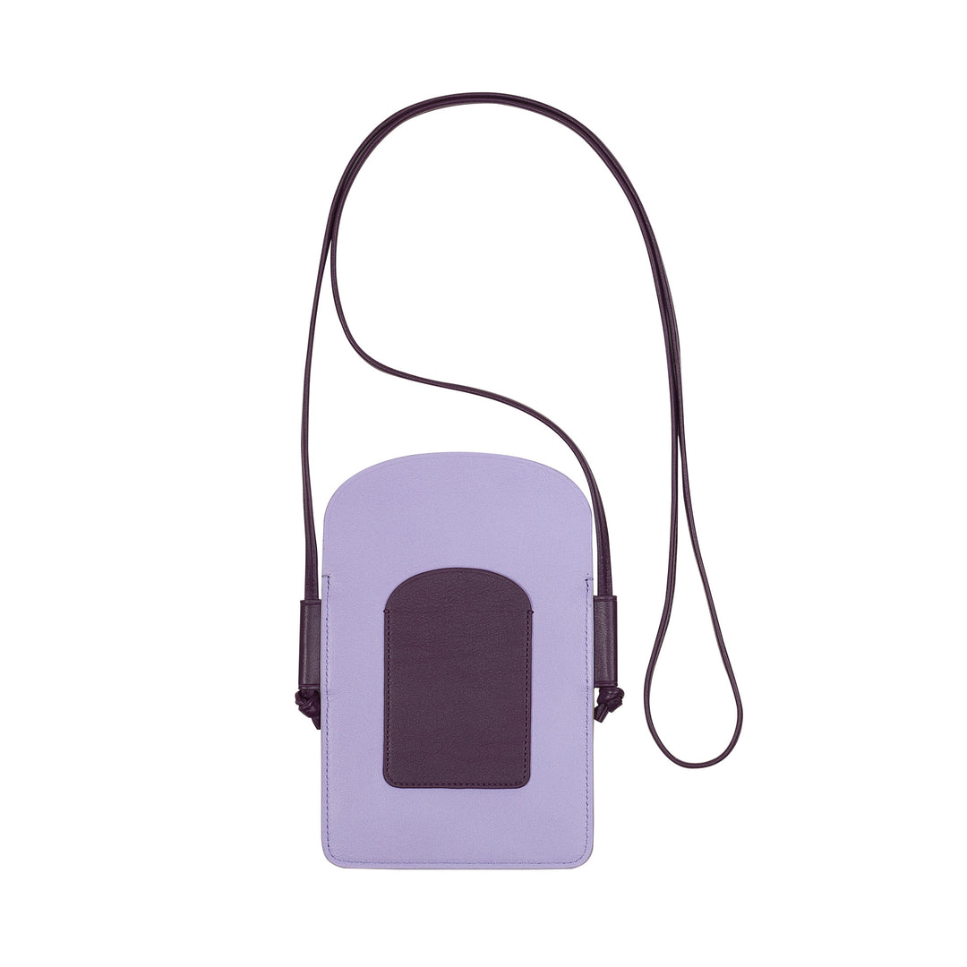 DUDU leren telefoonhouder voor dames, dubbele smartphonezak, kaartzak, verstelbare schouderriem