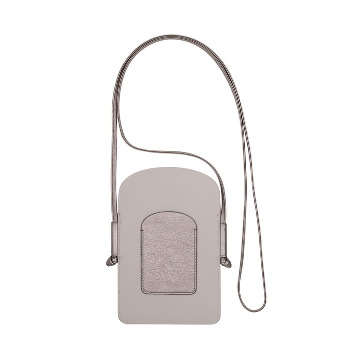 DUDU leren telefoonhouder voor dames, dubbele smartphonezak, kaartzak, verstelbare schouderriem