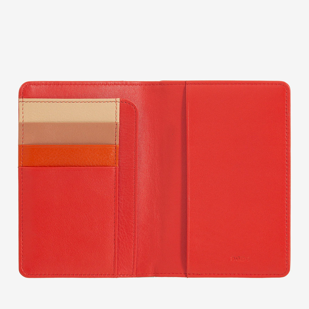 DUDU Többszínű RFID bőr útlevél és hitelkártyatartó