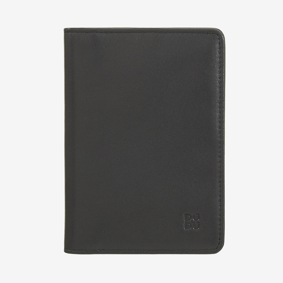 DUDU Travel nahkainen passikotelo RFID-suojauksella ja luottokorttitelineellä