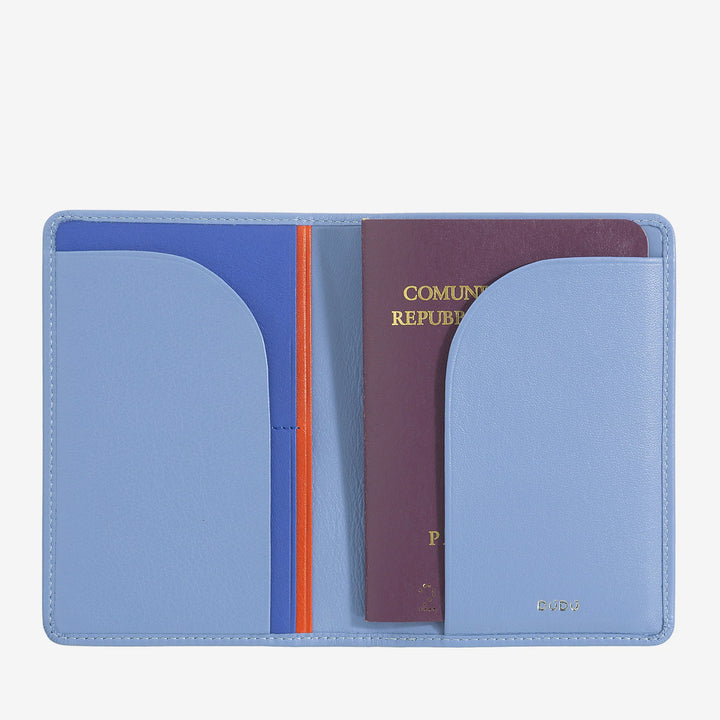 DUDU utazási bőr útlevéltartó tok RFID védelemmel és hitelkártyatartóval