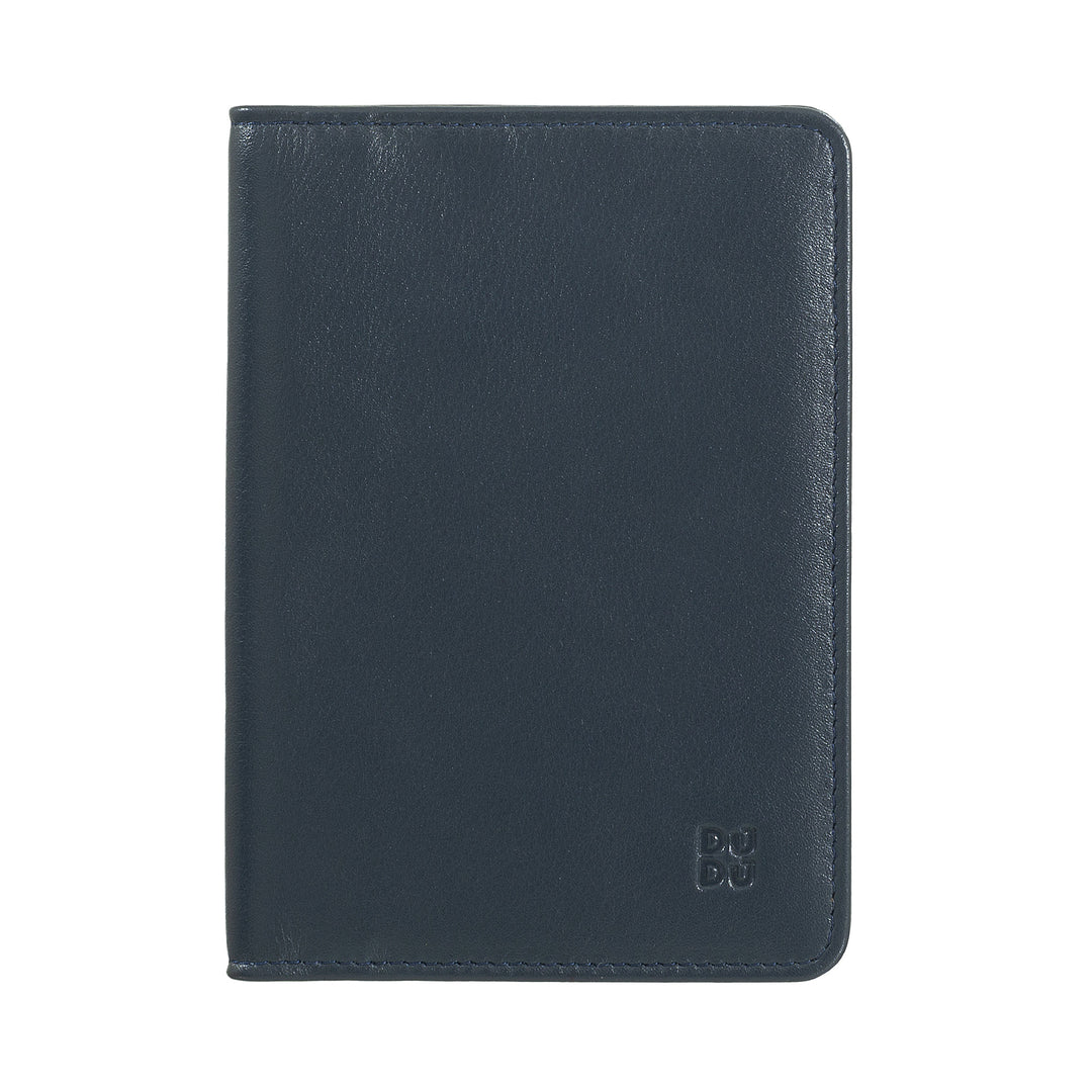 DUDU Travel Leather Passport Holder Case with RFID Protection and Credit Card Holder