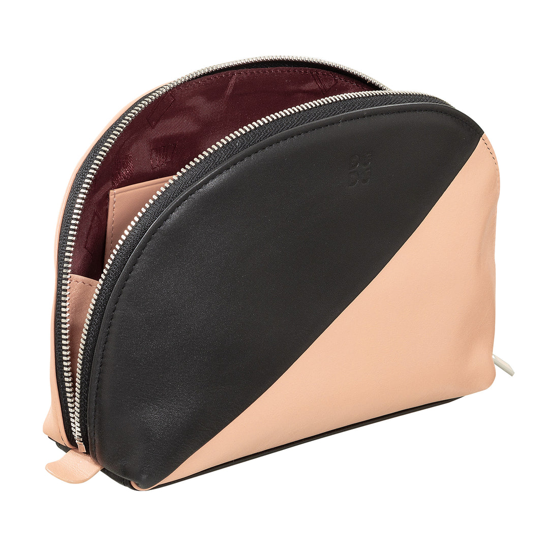 Pochetă pentru machiaj DUDU în geantă de călătorie din piele cu fermoar multicolor