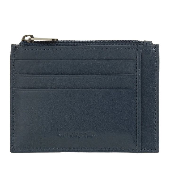 Kapesní pouzdro na kreditní karty Nuvola Pelle Sleeve Wallet v kůži – tenká pánská peněženka na mince se zipem