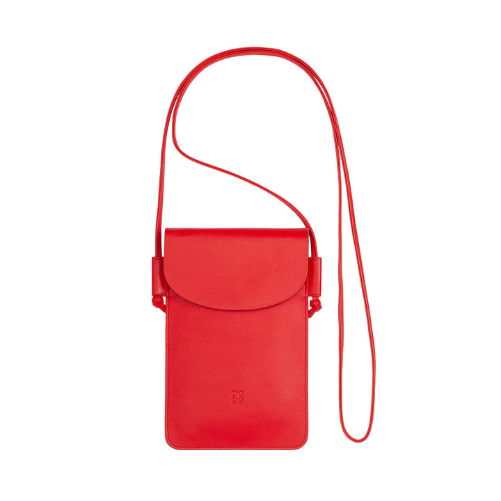 DUDU Δερμάτινη θήκη τηλεφώνου λαιμού, Θήκη για smartphone έως 6,7 ιντσών με κουμπί, ρυθμιζόμενο λουρί ώμου, λεπτή σχεδίαση