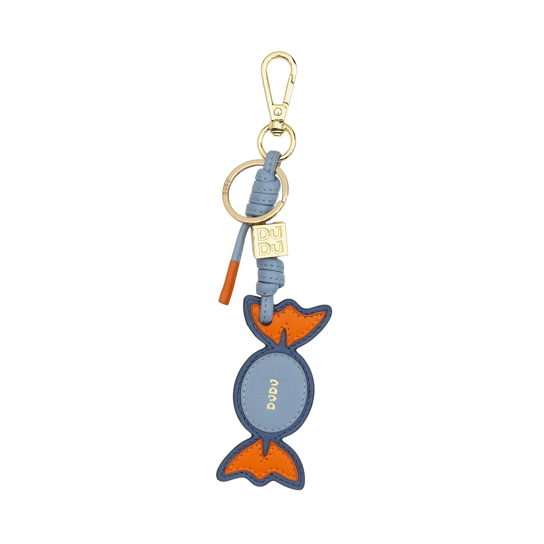 DUDU Candy Leather Nyckelring med Karbinhake - Läder Nyckelring Charm för nycklar, väska eller ryggsäck, original och färgglada tillbehör