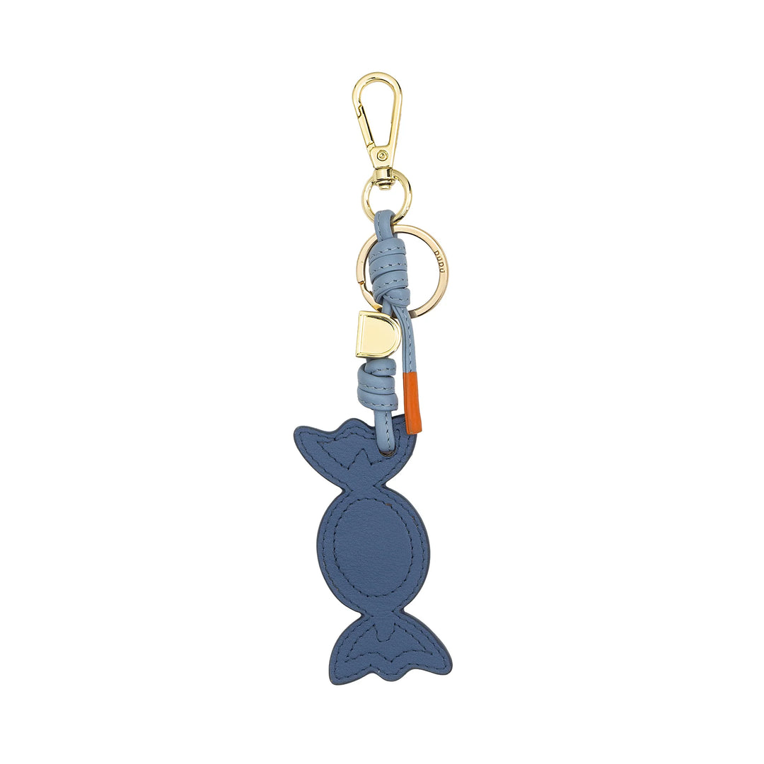 DUDU Candy Leather Nyckelring med Karbinhake - Läder Nyckelring Charm för nycklar, väska eller ryggsäck, original och färgglada tillbehör