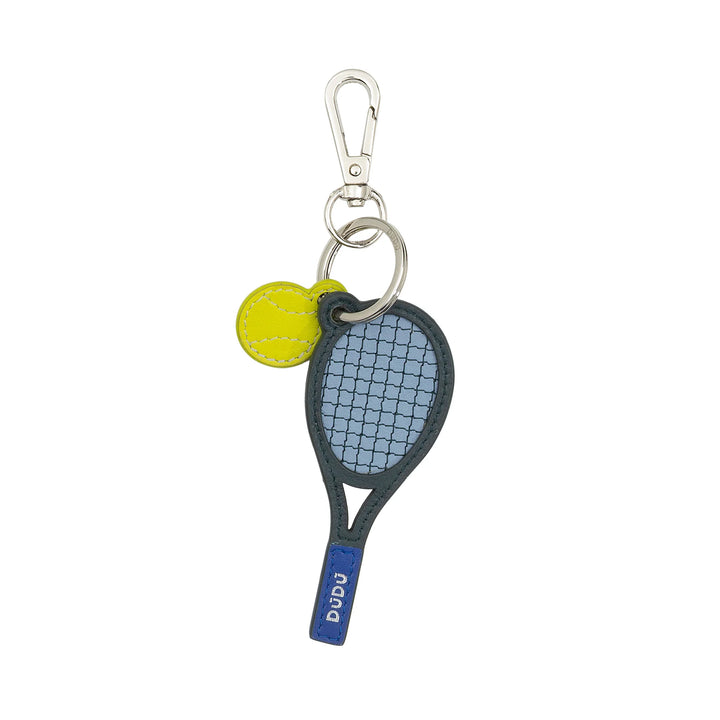 Breloc pentru rachete de tenis din piele DUDU cu carabinier - Breloc pentru chei, geanta sau rucsac