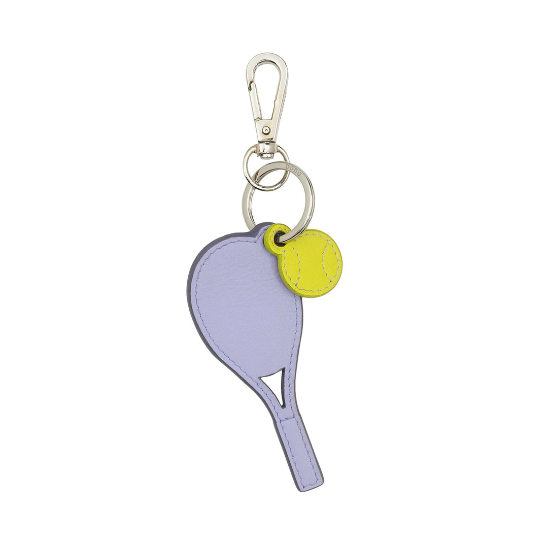 DUDU Portachiavi Racchetta da Tennis in Pelle con Moschettone – Charm Portachiavi Sportivo Tennis per Chiavi, Borsa o Zaino