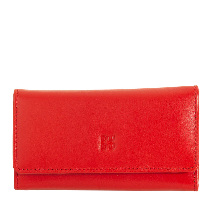 DUDU Classic klíčenka z pravé kůže pro muže a ženy v různých barvách se 6 háčky