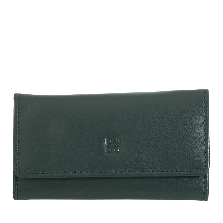 Chaveiro clássico DUDU em couro genuíno para homens e mulheres multicolorido com 6 ganchos