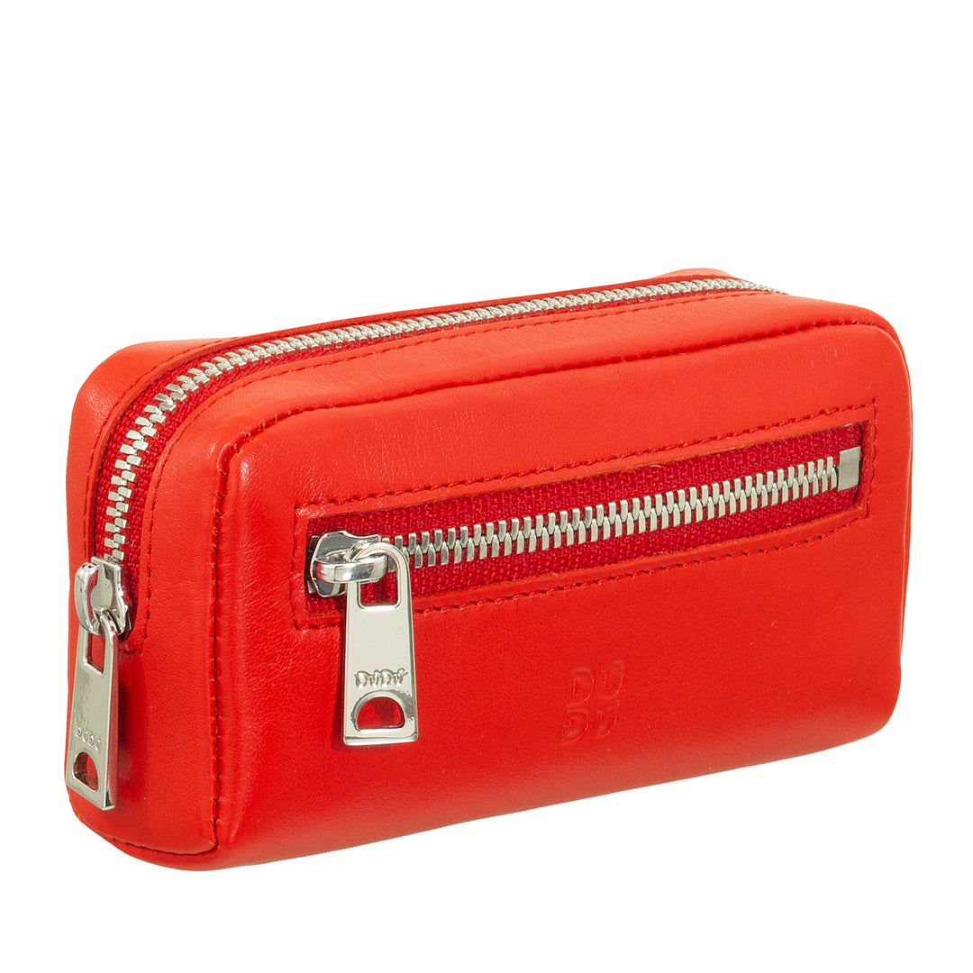 Färgglad unisex nyckelring i äkta kalvskinn från DUDU