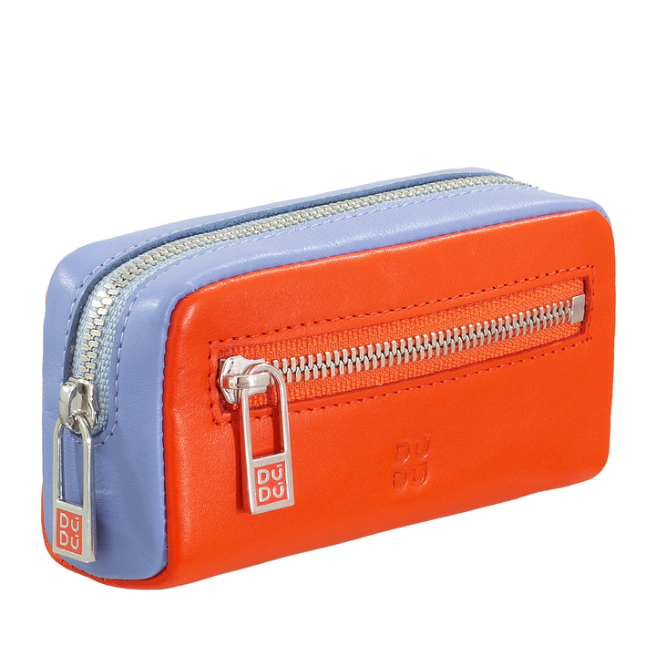 Farbenfroher Unisex-Schlüsselanhänger aus echtem Kalbsleder von DUDU