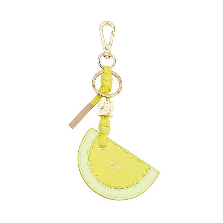 Chaveiro de couro DUDU com melancia, lindo chaveiro colorido, com anel e mosquetão, chaveiro de grife