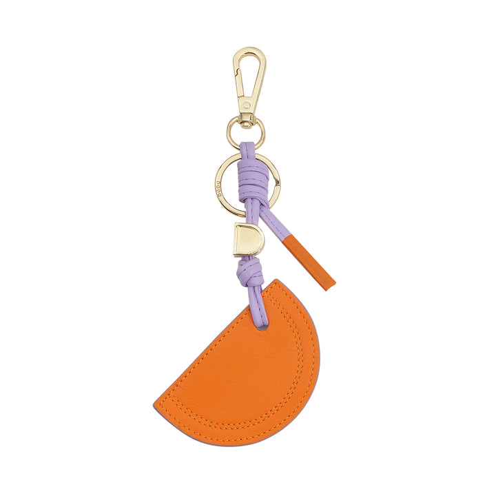 DUDU Leather Keychain with Watermelon, Nice Colorful Keyring, with Ring and Carabiner, Designer Keyring