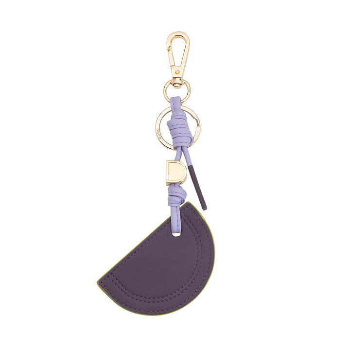 DUDU Leather Keychain with Watermelon, Nice Colorful Keyring, with Ring and Carabiner, Designer Keyring