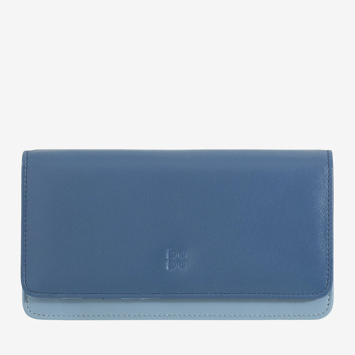 DUDU Stor damepung i flerfarvet blødt læder RFID-pose