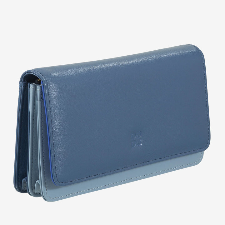 DUDU Stor damepung i flerfarvet blødt læder RFID-pose