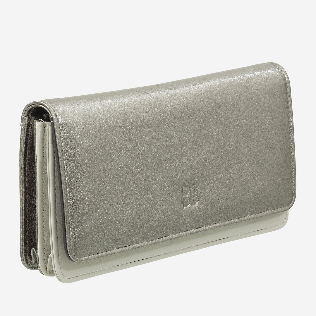 DUDU Stor damplånbok i RFID-påse i mångfärgat mjukt läder