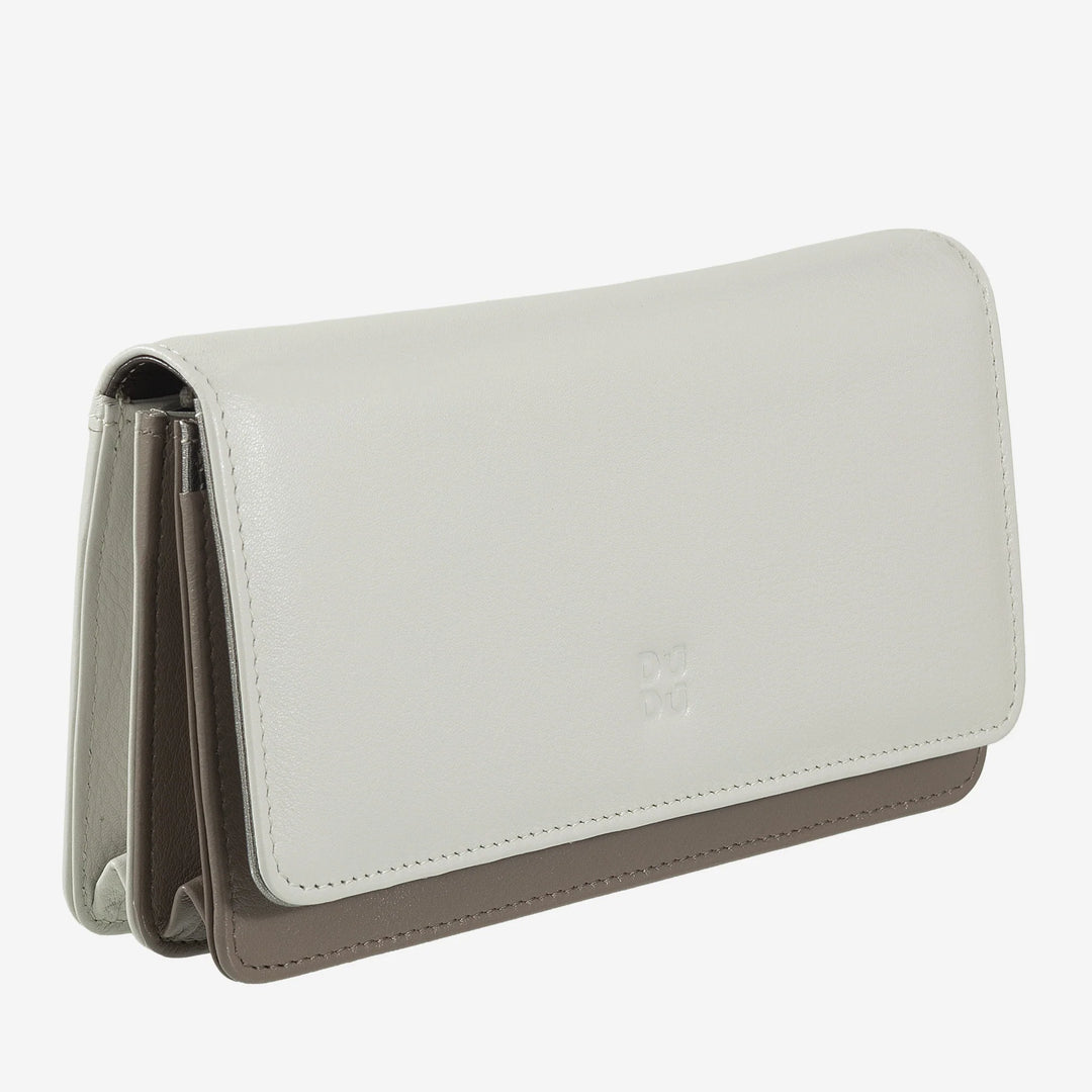 DUDU Stor damplånbok i RFID-påse i mångfärgat mjukt läder