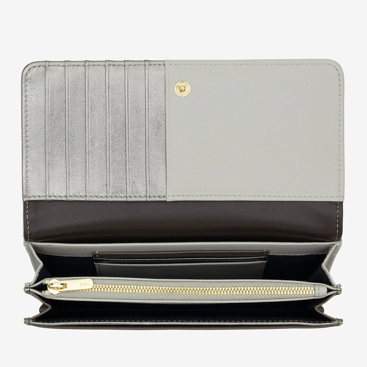 DUDU Stor damplånbok i RFID-påse i mångfärgat mjukt läder