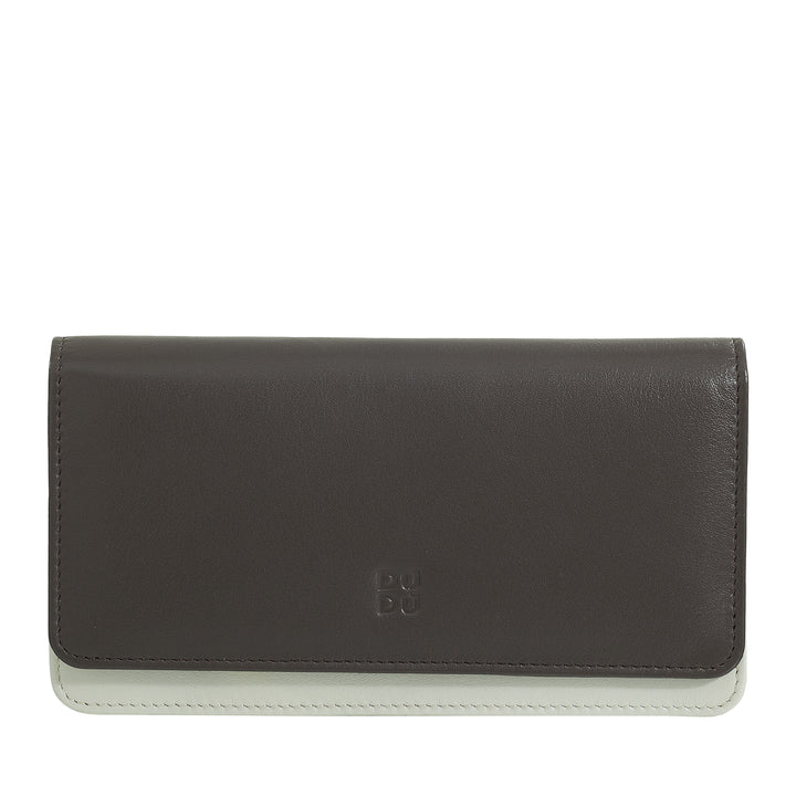 DUDU Stor damepung i flerfarvet blødt læder RFID-pose