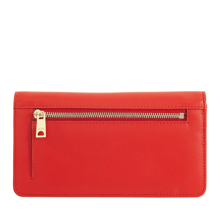 DUDU Stor damepung i flerfarvet blødt læder RFID-pose