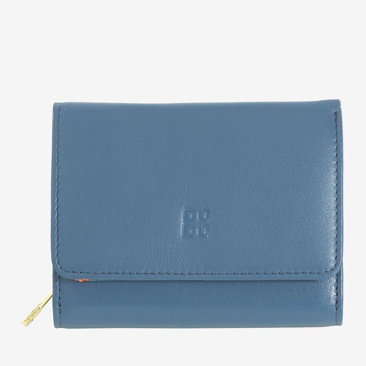 DUDU Barevná vícebarevná kožená malá RFID peněženka pro ženy