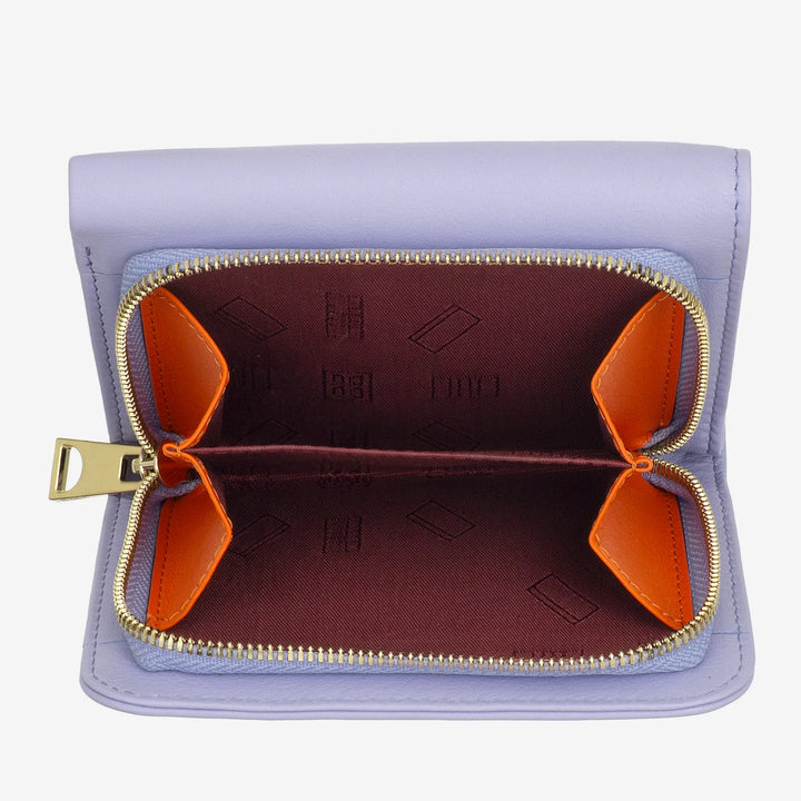 DUDU Színes tarka bőr kis RFID női pénztárca