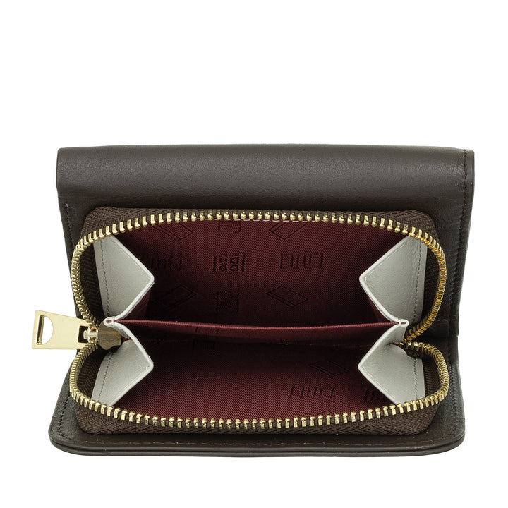 DUDU Barevná vícebarevná kožená malá RFID peněženka pro ženy