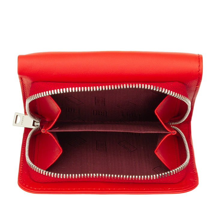 DUDU Színes tarka bőr kis RFID női pénztárca