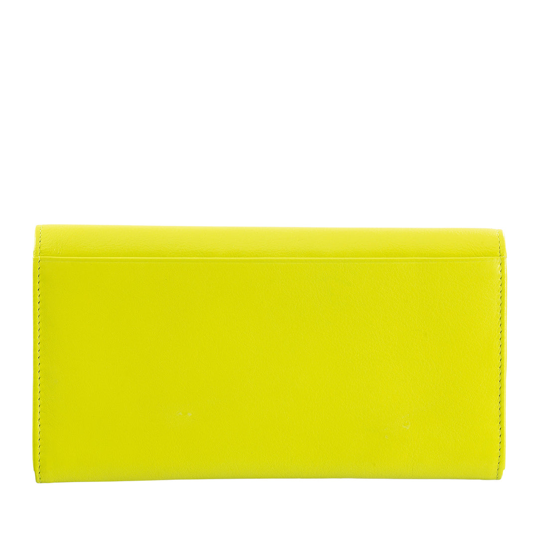 DUDU Large Women's Wallet in Colored Leather, Continental Wallet, Credit Card Pockets, Coin Purse with Zipper