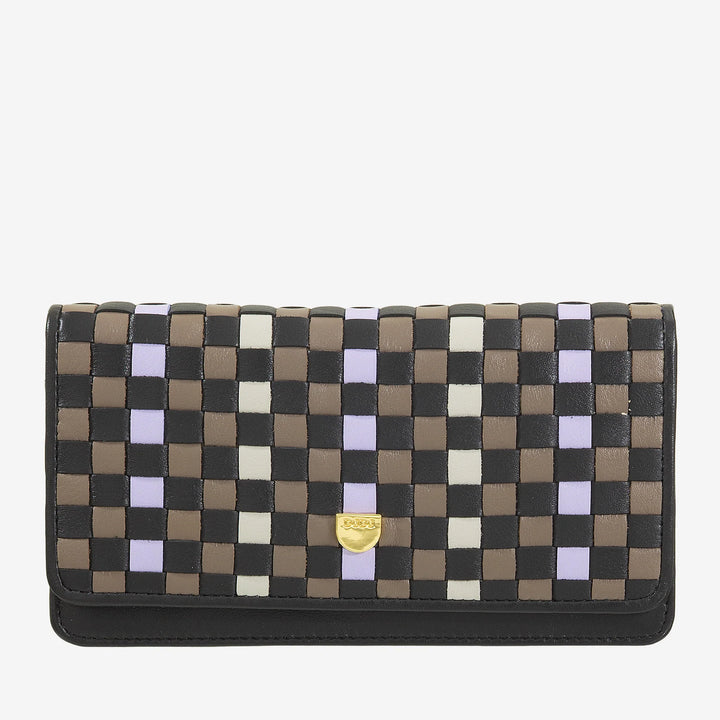 DUDU naisten punottu lompakko aitoa nahkaa - Kolikkokukkaro vetoketjulla, korttiteline ja lokerot, tyylikäs käsintehty muotoilu