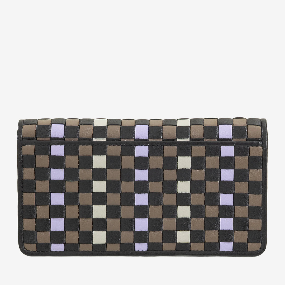 DUDU naisten punottu lompakko aitoa nahkaa - Kolikkokukkaro vetoketjulla, korttiteline ja lokerot, tyylikäs käsintehty muotoilu