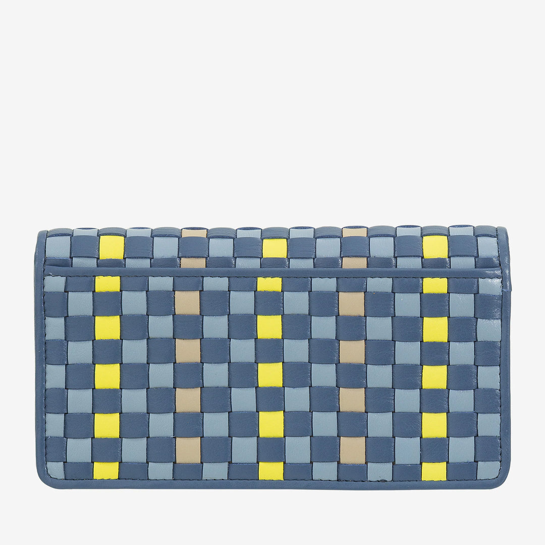 DUDU Portafoglio Donna Intrecciato in Vera Pelle – Portamonete con Zip, Porta Carte Banconote e Scomparti, Elegante Design Artigianale