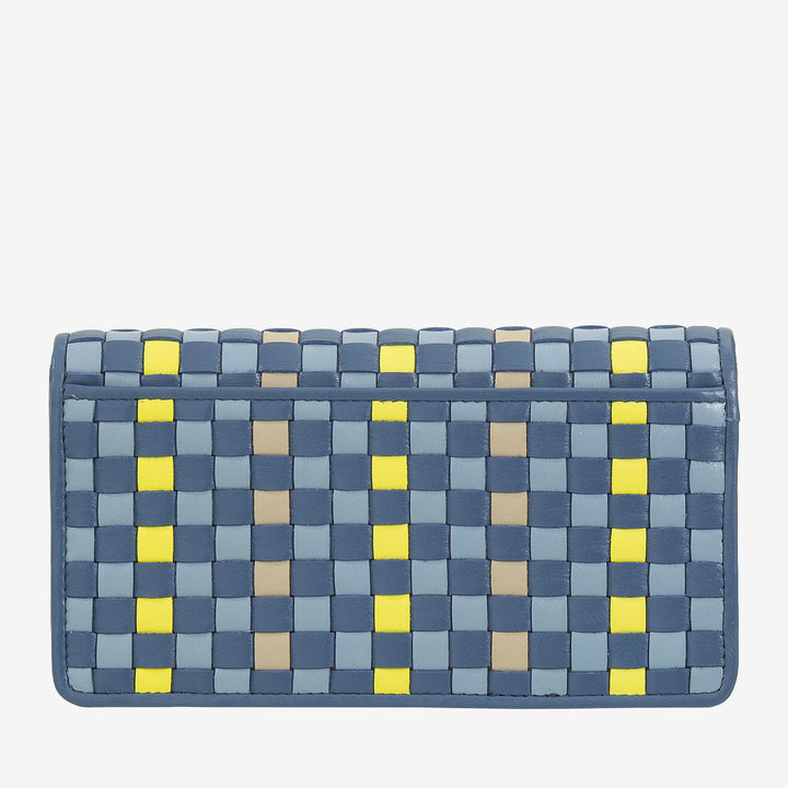 DUDU Portafoglio Donna Intrecciato in Vera Pelle – Portamonete con Zip, Porta Carte Banconote e Scomparti, Elegante Design Artigianale