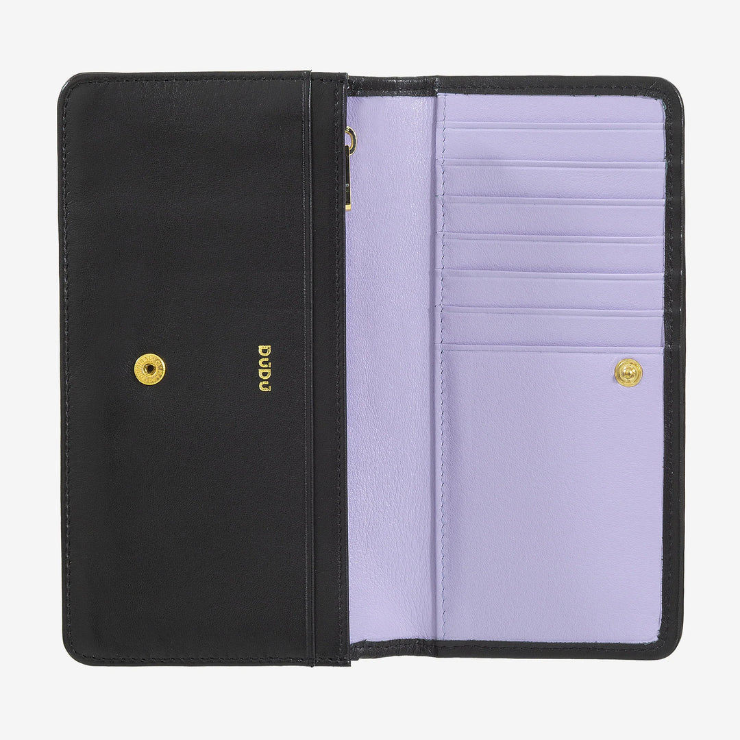 DUDU naisten punottu lompakko aitoa nahkaa - Kolikkokukkaro vetoketjulla, korttiteline ja lokerot, tyylikäs käsintehty muotoilu