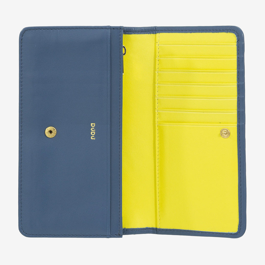 DUDU Portafoglio Donna Intrecciato in Vera Pelle – Portamonete con Zip, Porta Carte Banconote e Scomparti, Elegante Design Artigianale