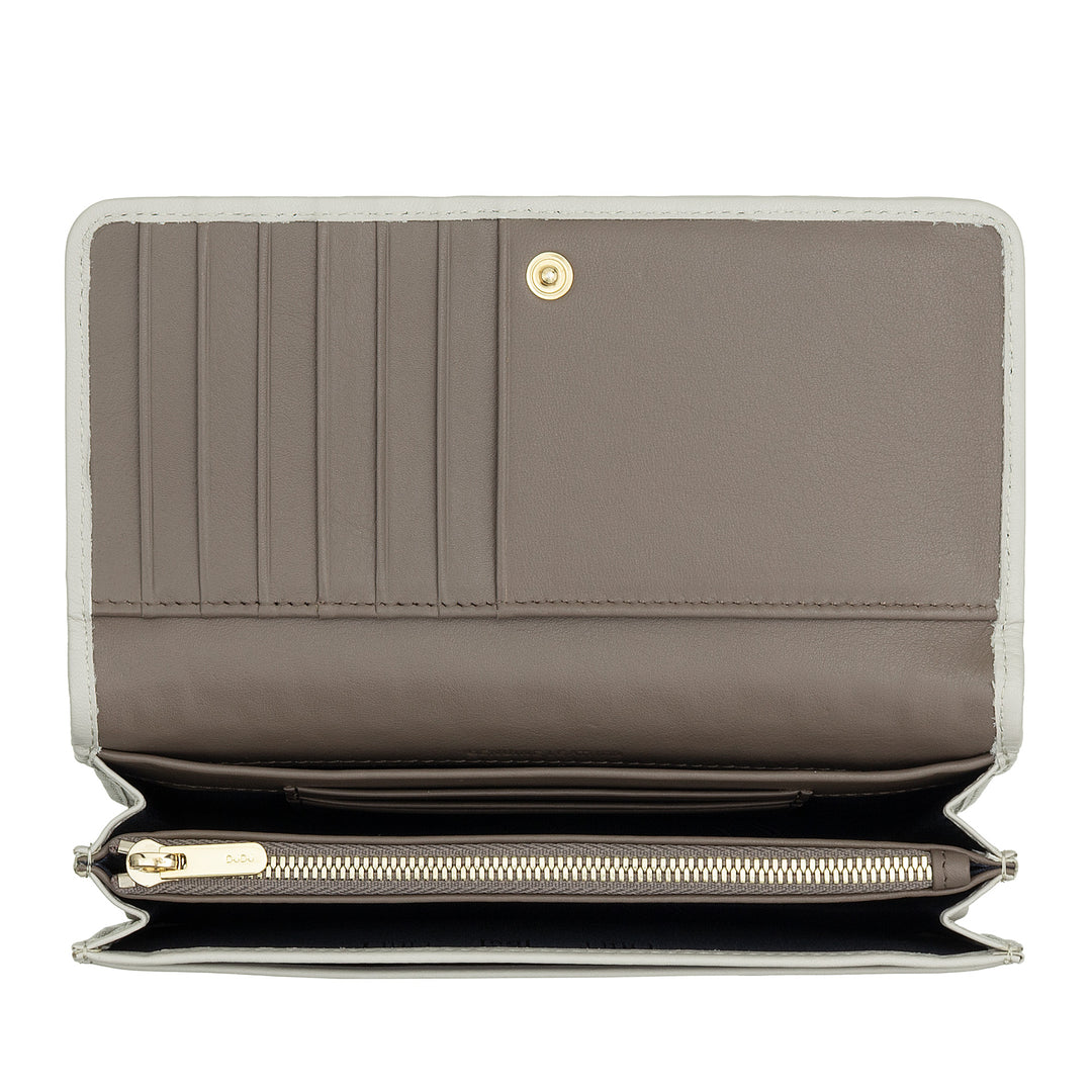 Γυναικείο πλεγμένο πορτοφόλι DUDU από γνήσιο δέρμα - Πορτοφόλι νομισμάτων με φερμουάρ, θήκη για κάρτες και θήκες, κομψό χειροποίητο σχέδιο